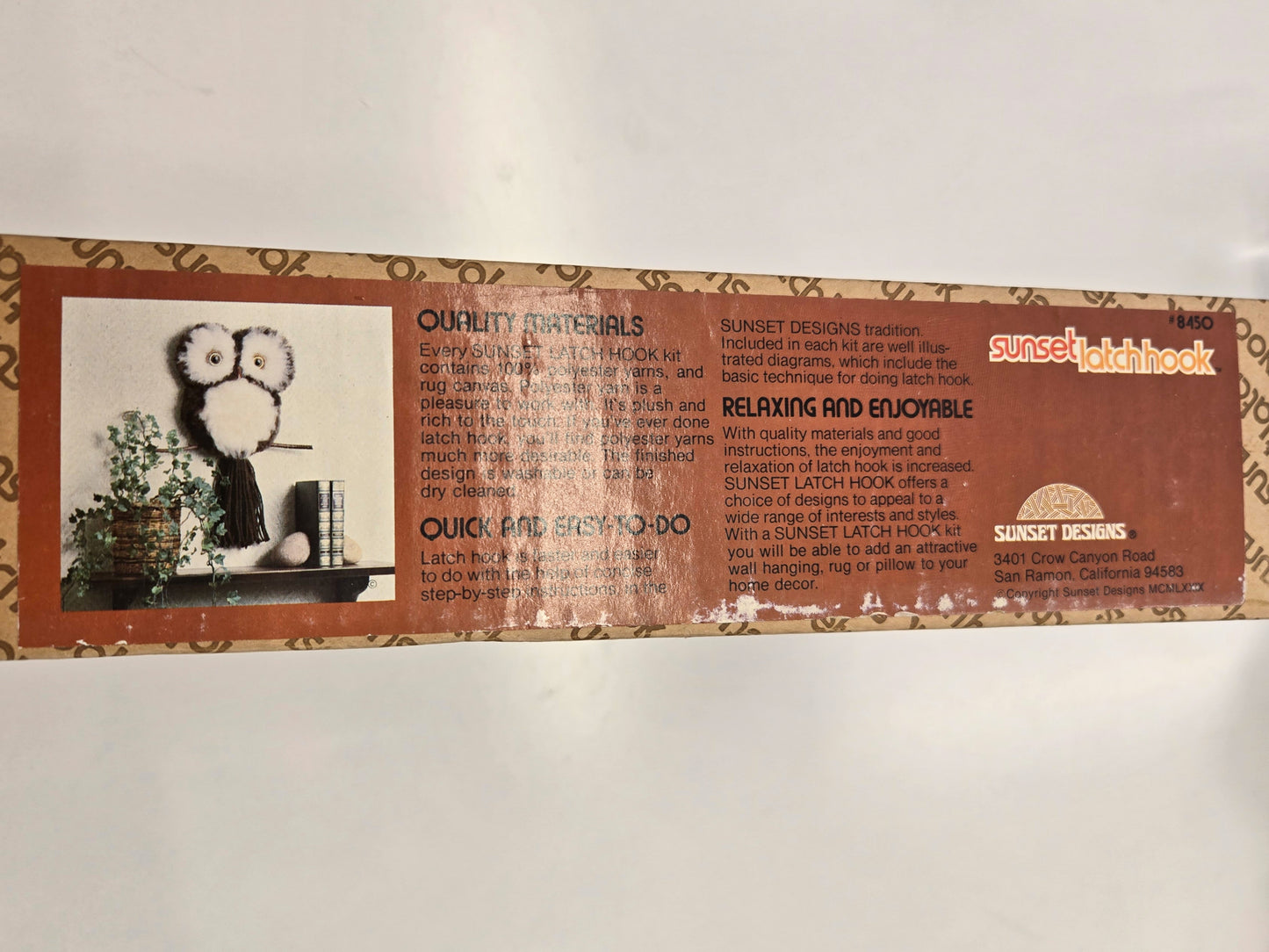 1970's Wide-Eyed Owl Latch Hook Kit