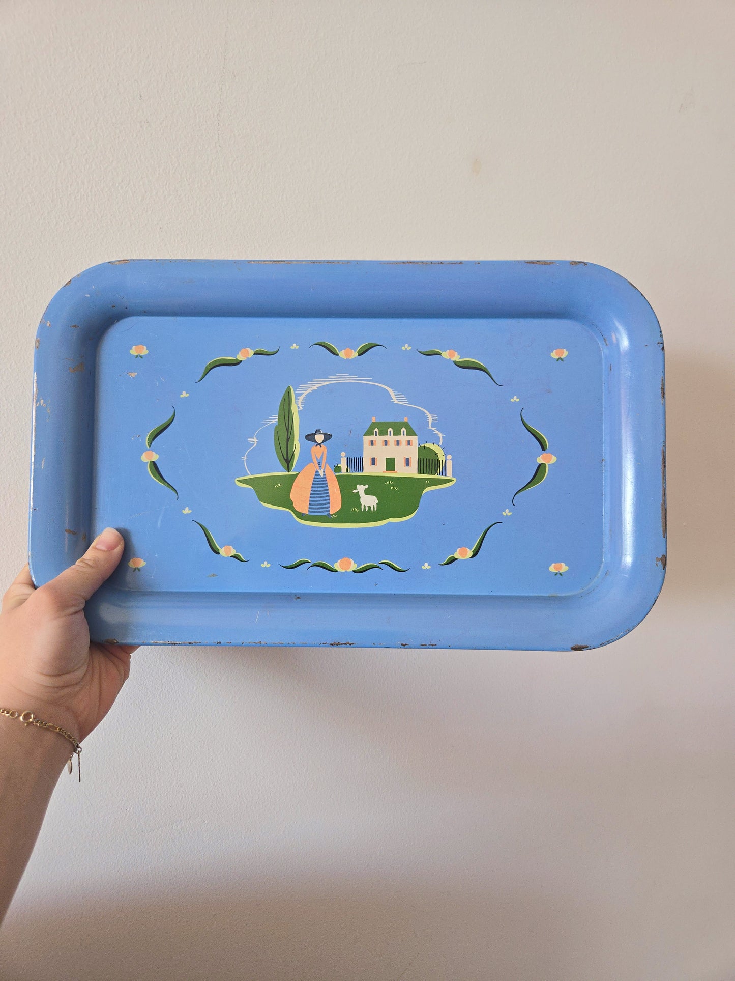 1970's Lil Bo-Peep Metal Servering Tray