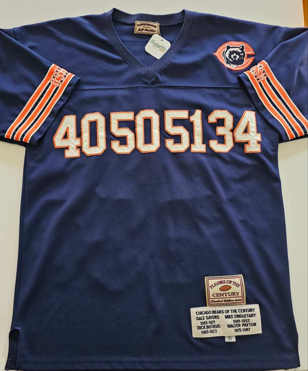 Vinatge Chicago Bears outlet Mitchell Ness Bears of the Century Jersey (Size 54)