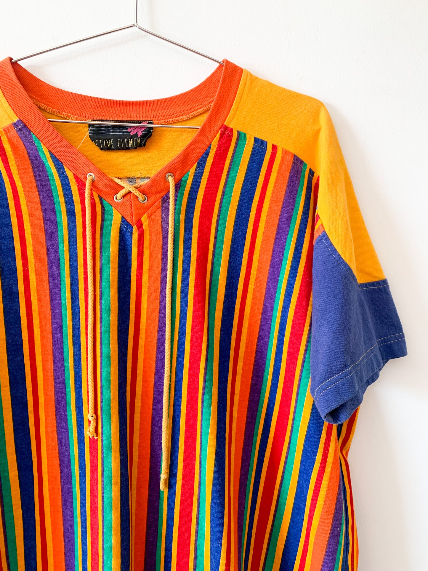80s Active Elements Striped Tee