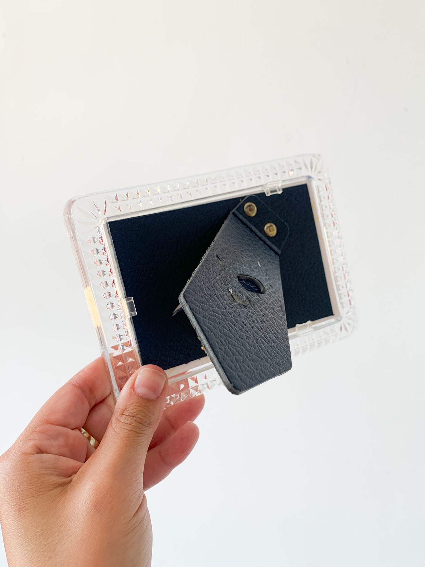 Vintage Cut Glass Picture Frame