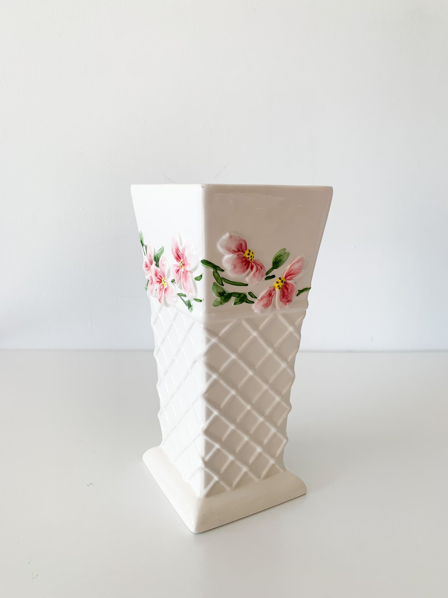 Vintage Floral Ceramic Vase
