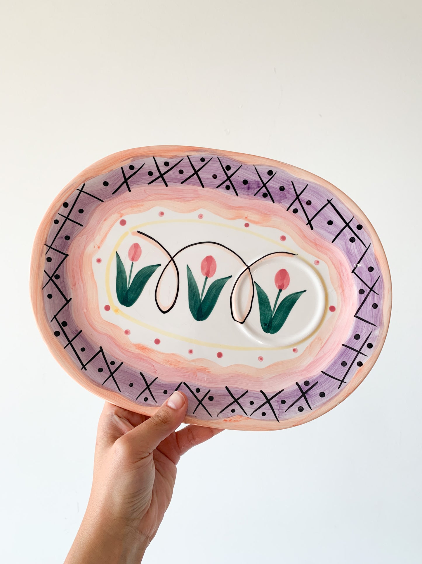 Vintage Ashley Tulip Ceramic Tray