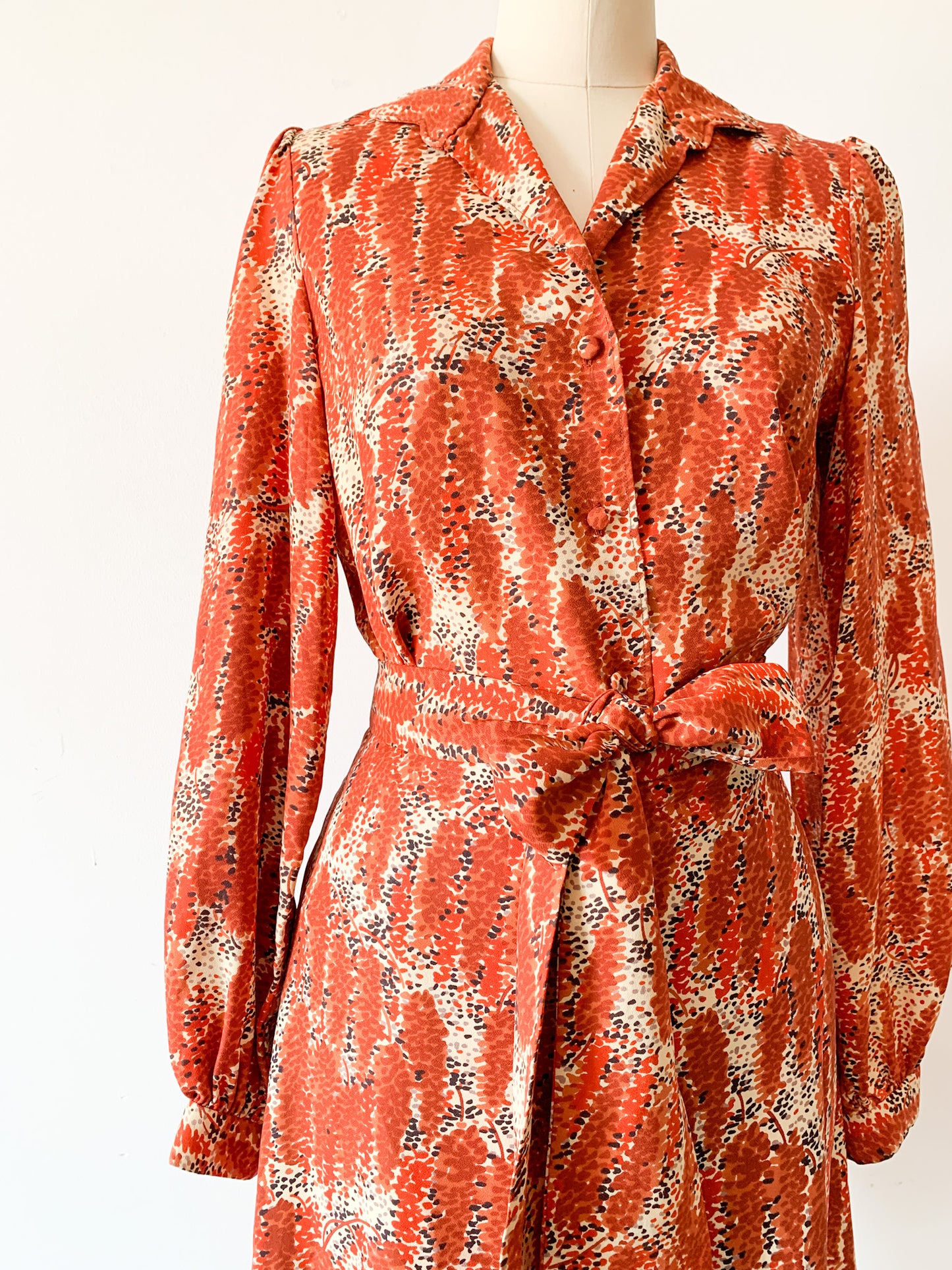 70s Abstract Autumn Skirt Set