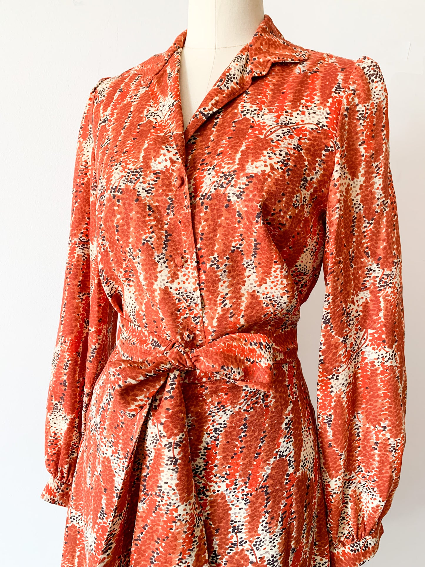 70s Abstract Autumn Skirt Set
