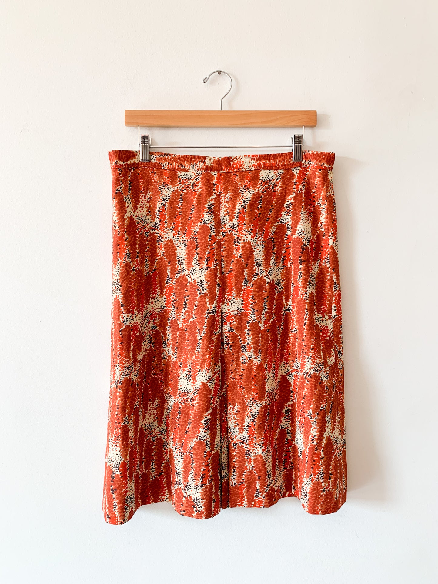 70s Abstract Autumn Skirt Set