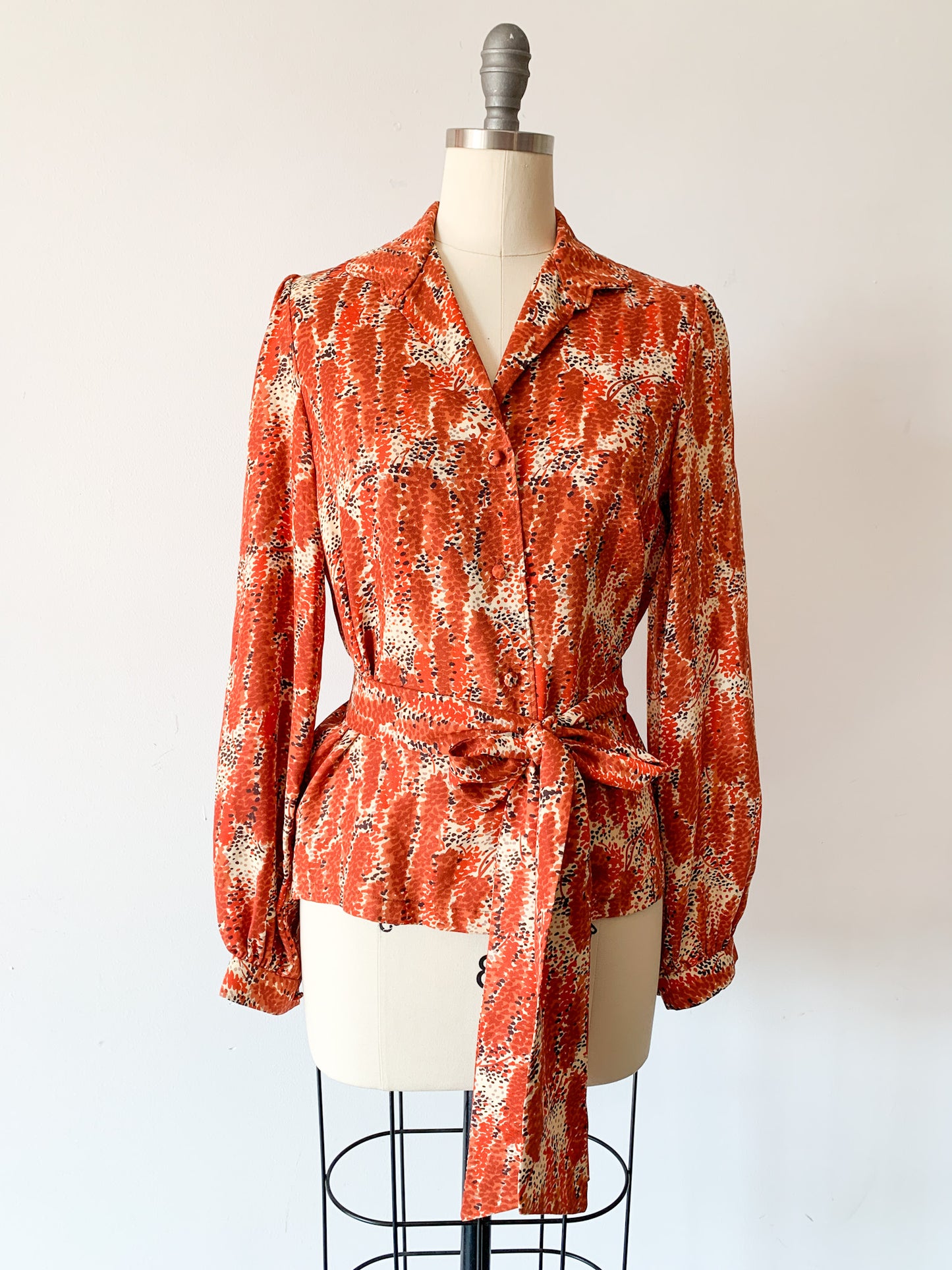 70s Abstract Autumn Skirt Set