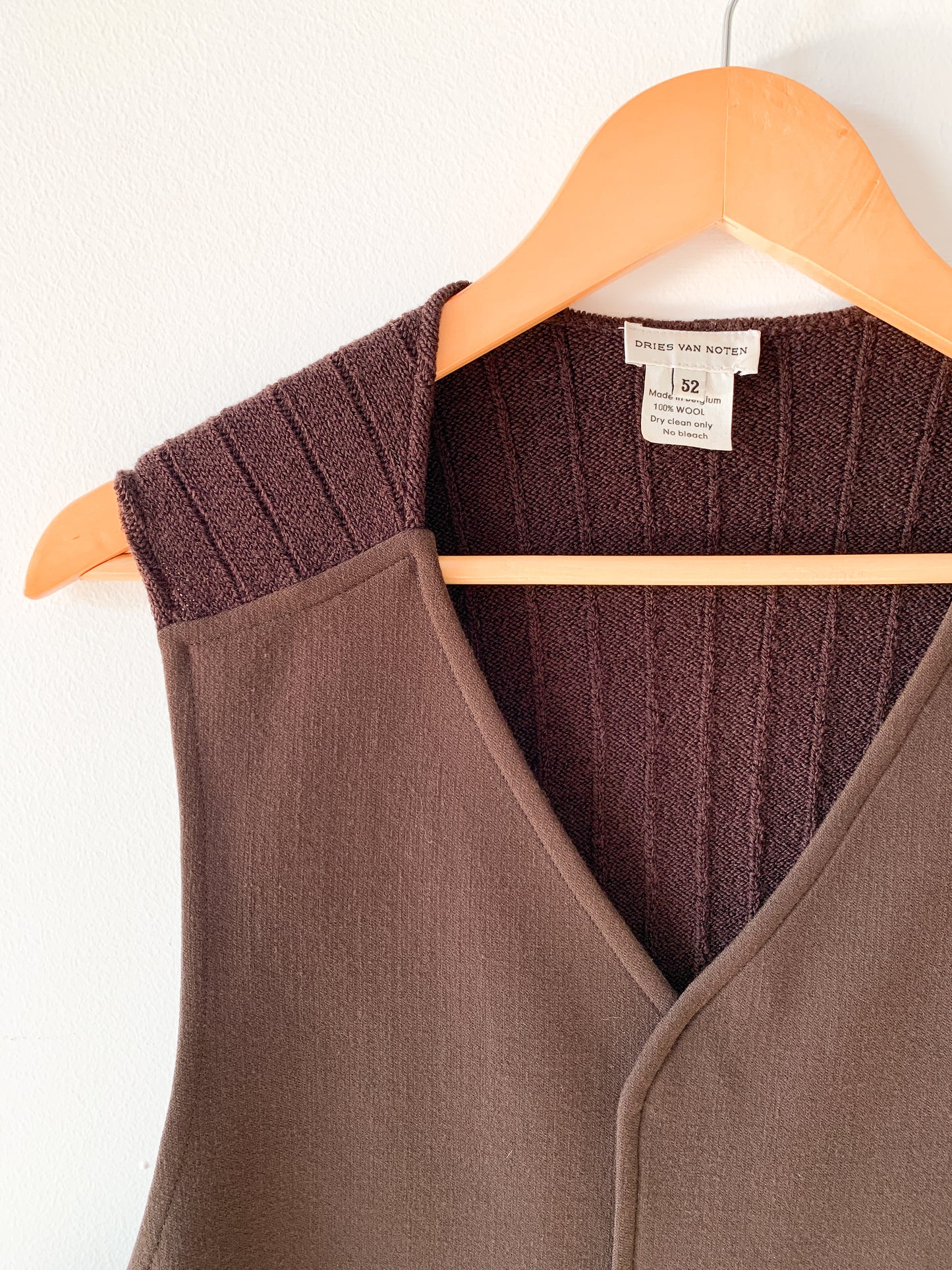 Designer Brown Wool Vest