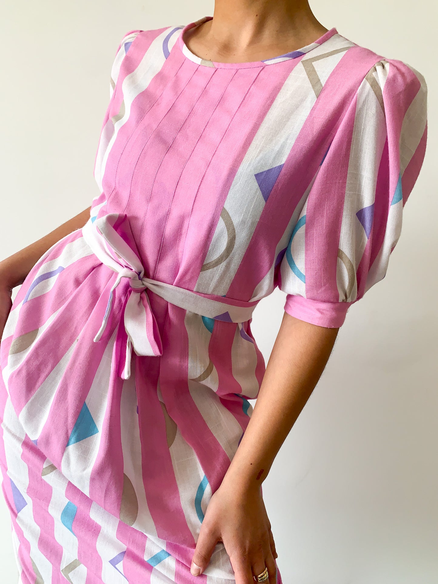 Pleated Pink Clown Core Dress