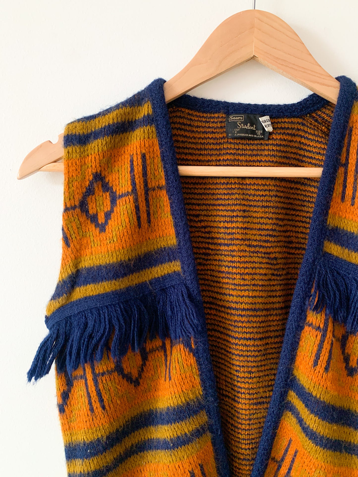 1970s Student Fringe Vest