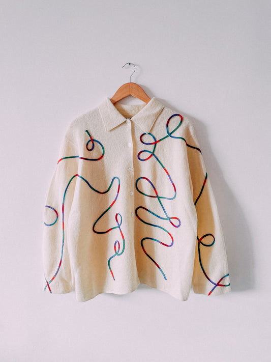 1990s Rainbow Squiggle Sweater