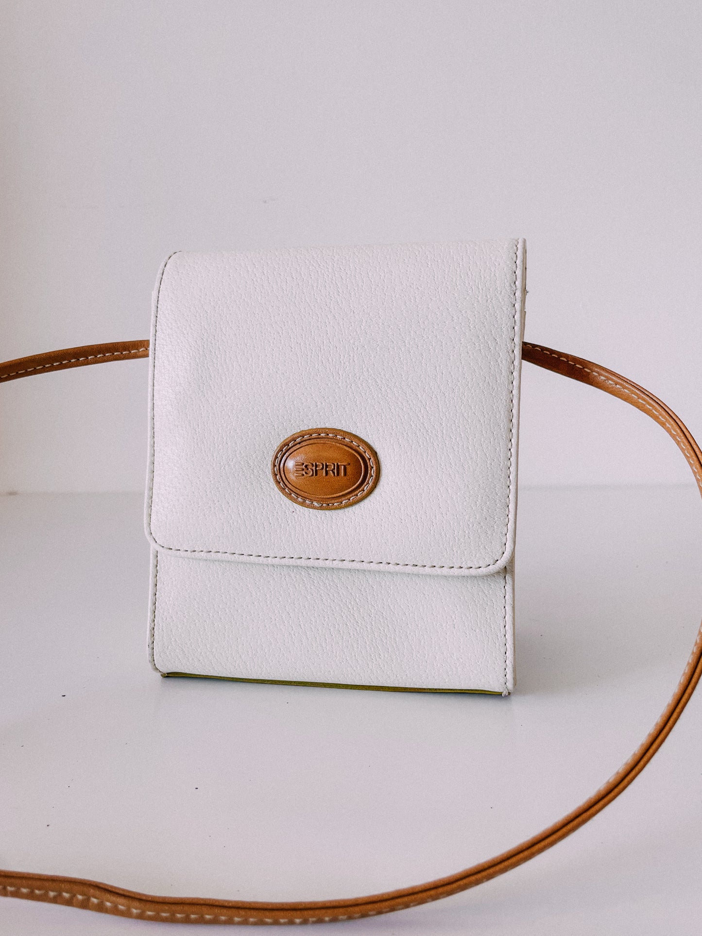 1990s Cream Mini Crossbody Bag