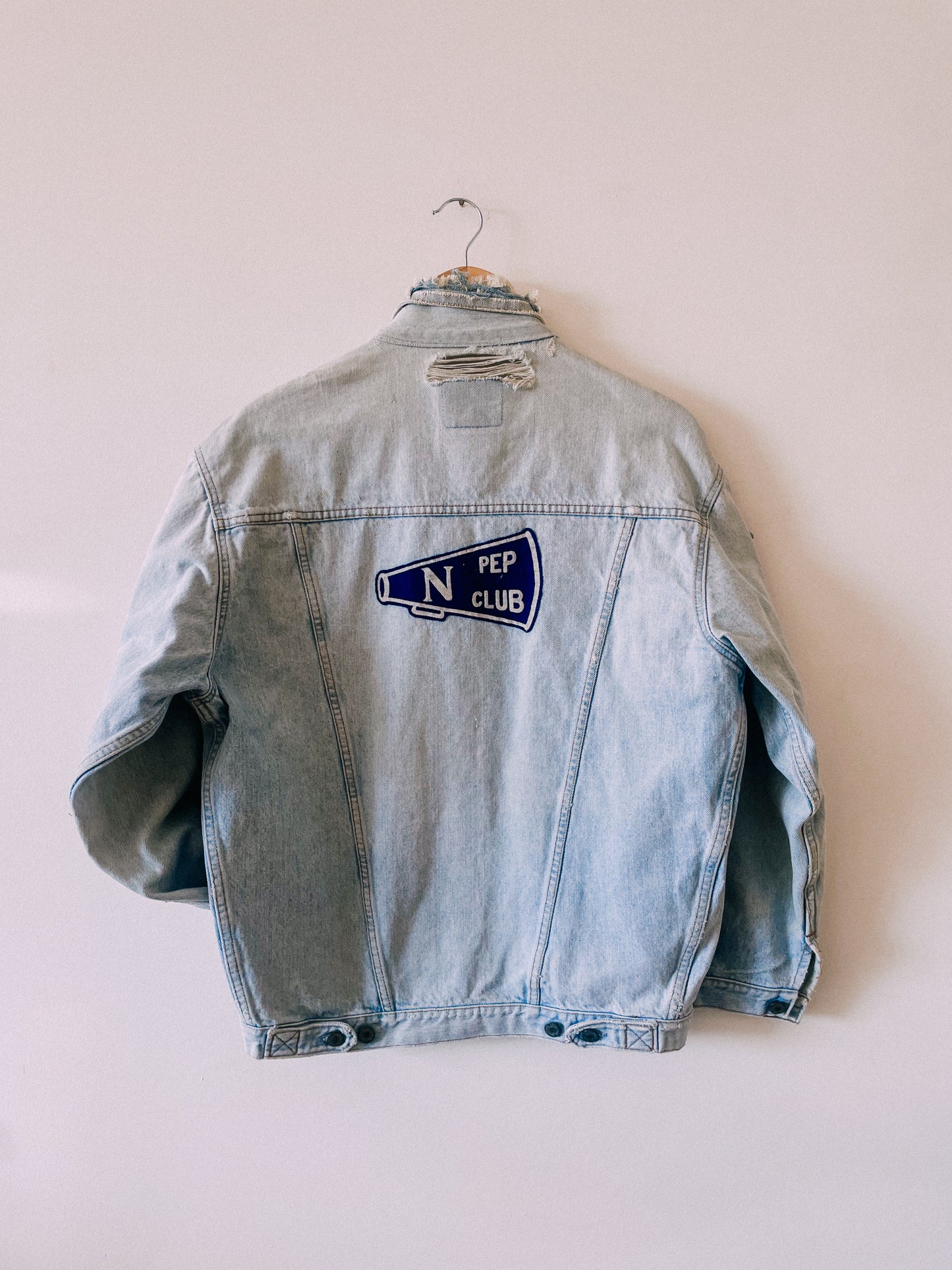 Vintage Pep Club Distressed Denim Jacket