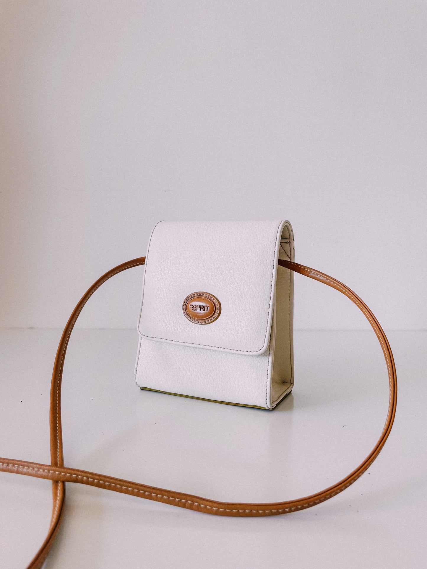 1990s Cream Mini Crossbody Bag