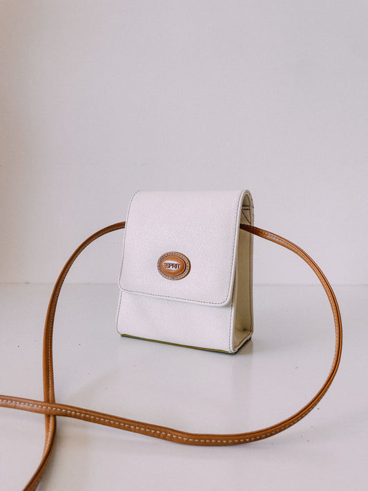 1990s Cream Mini Crossbody Bag