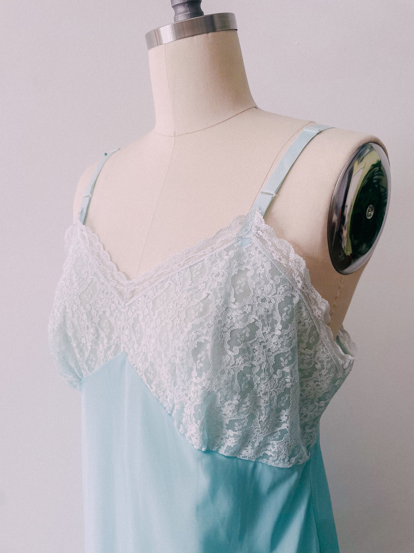 1960s Light Blue Slip Dress