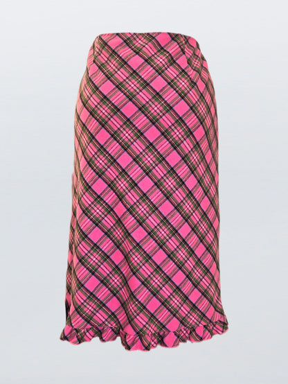 midi plaid skirt