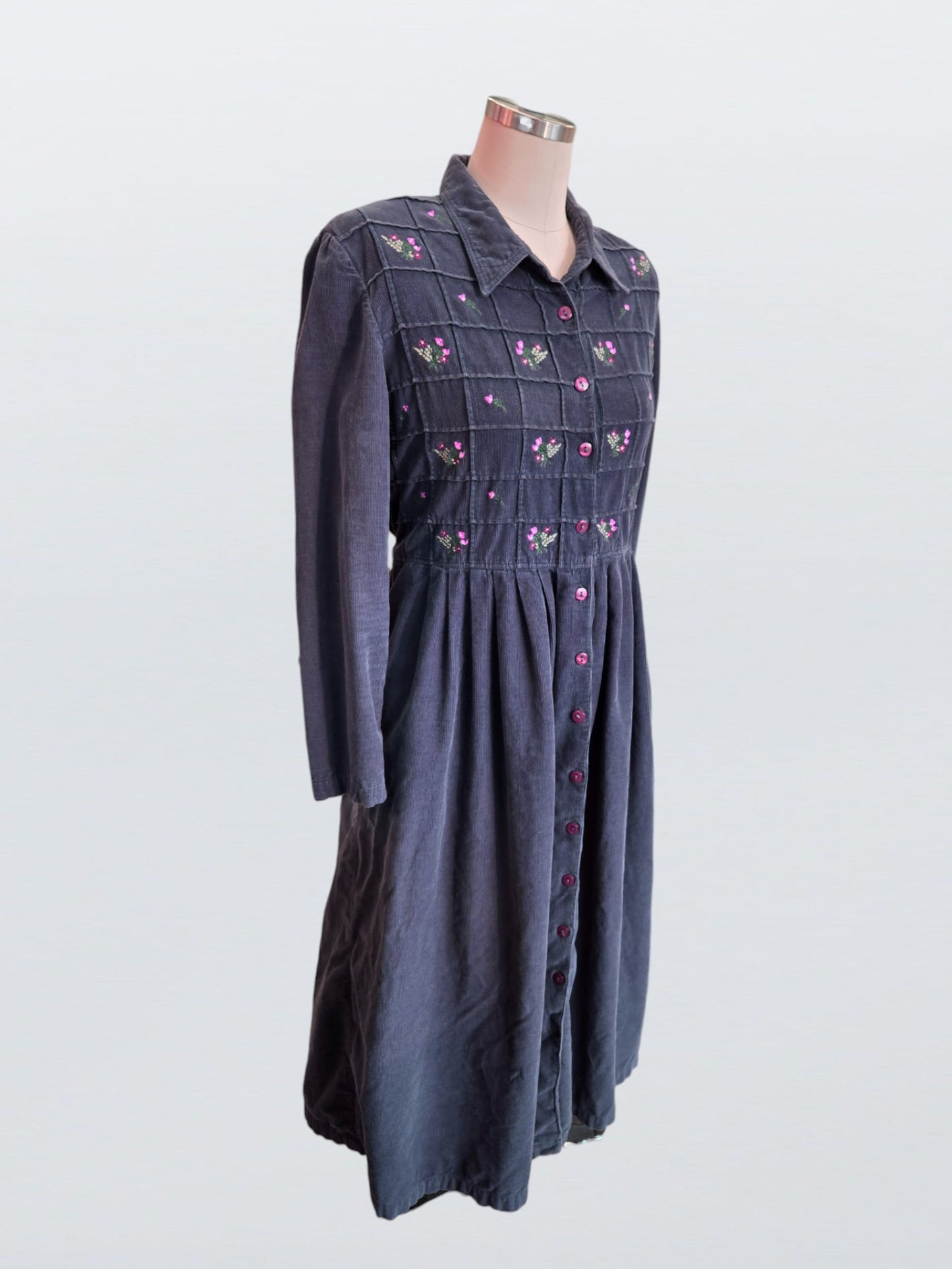 90s Karin Stevens corduroy dress