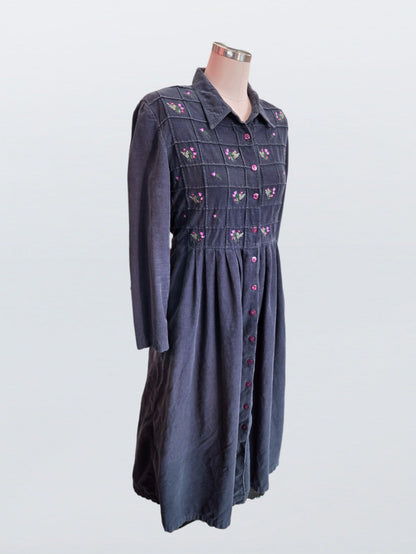 90s Karin Stevens corduroy dress