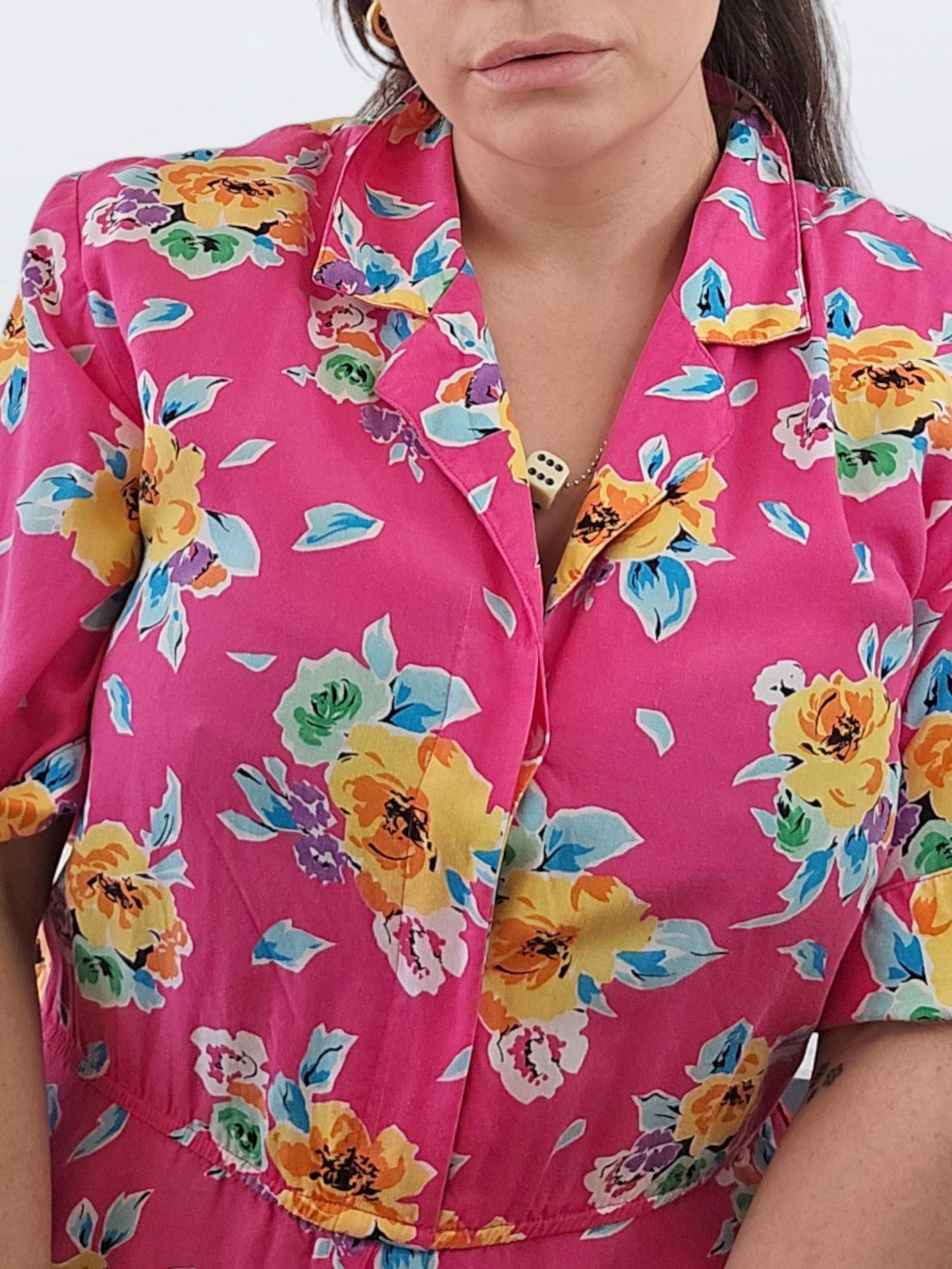 80s Colorayons floral dress