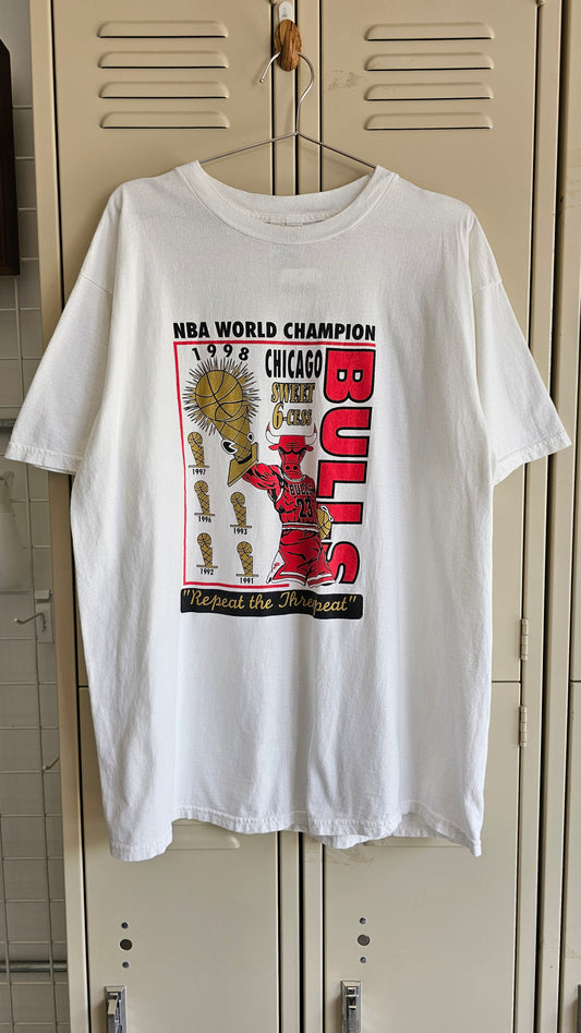 90's Chicago Bulls Threepeat 1998 Tee