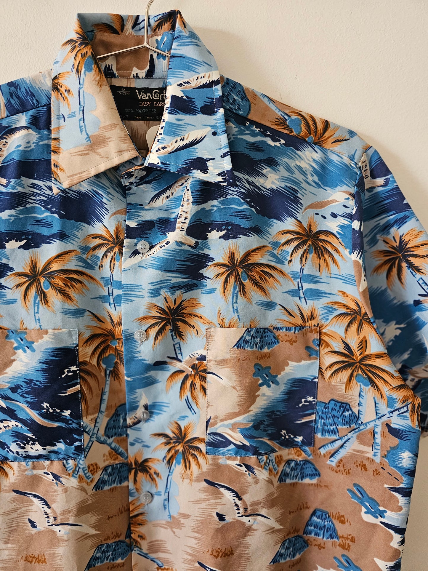 90's Tropical Scene Button Up