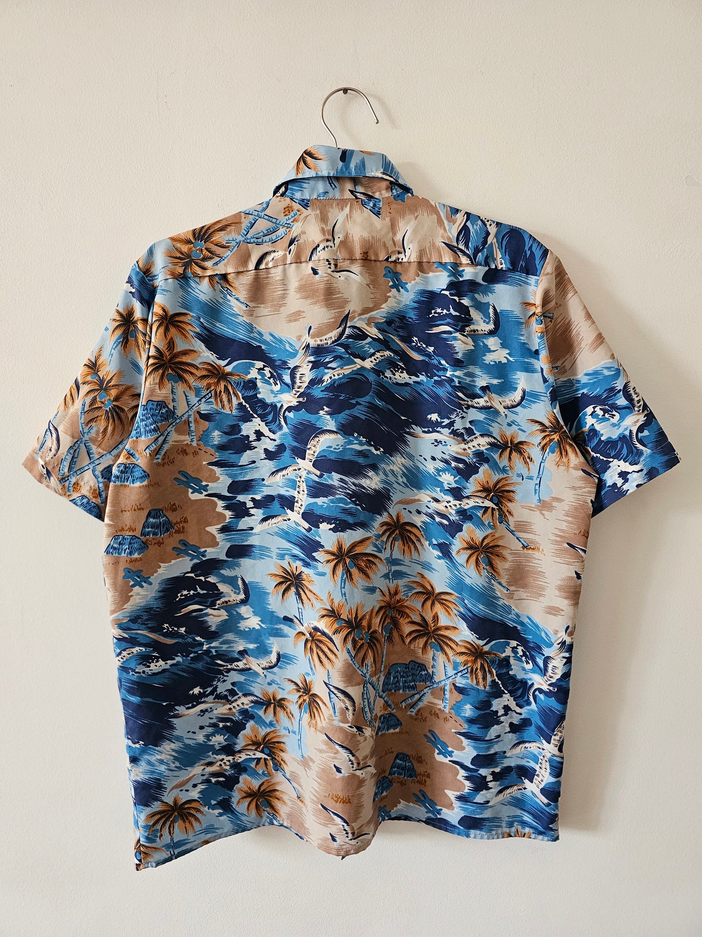 90's Tropical Scene Button Up