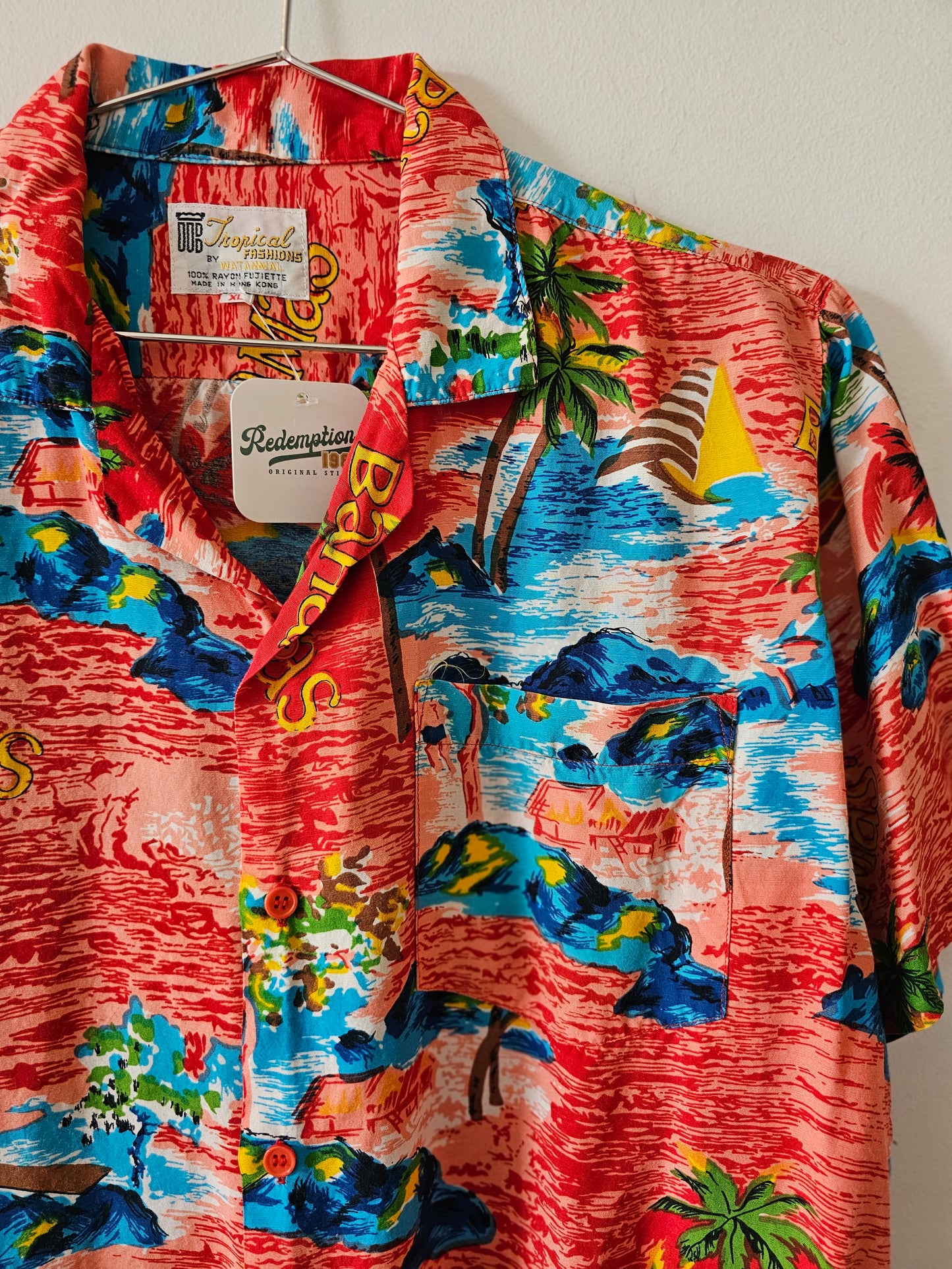 90's Bahamas Tropical Button Up