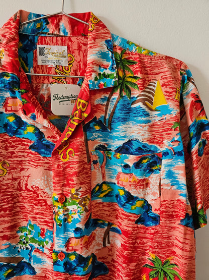 90's Bahamas Tropical Button Up