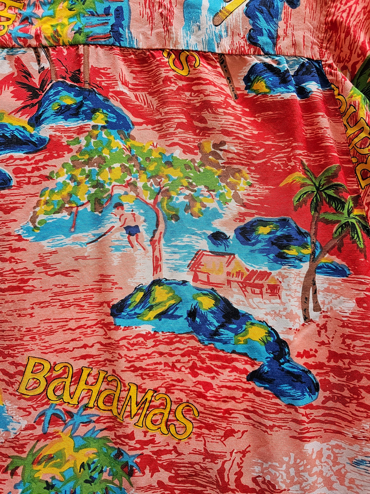 90's Bahamas Tropical Button Up