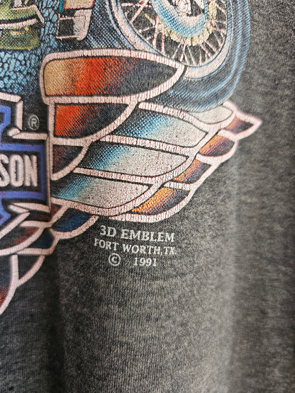 90's 3D Emblem eHarley Davidson Tee