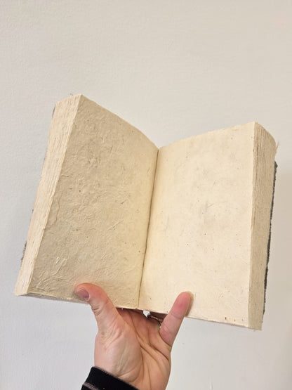 Hand bound journal with handmade paper