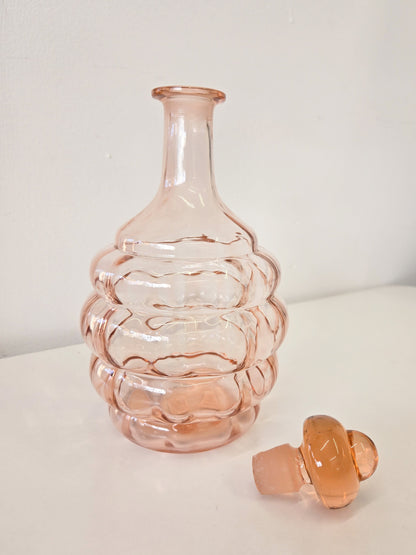 1960s Fostoria Peach Glass 32 ounce Decanter