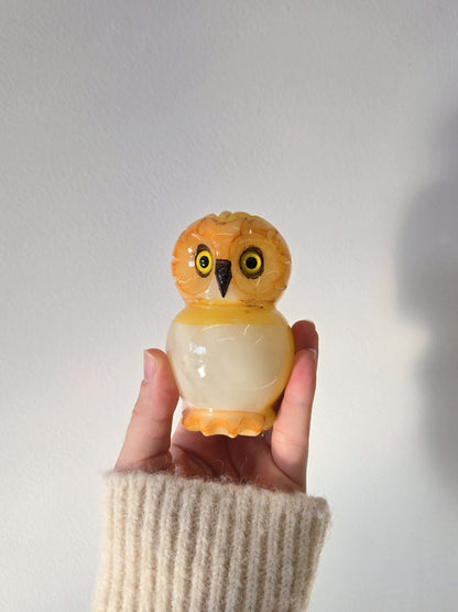 Vintage Alabaster Owl