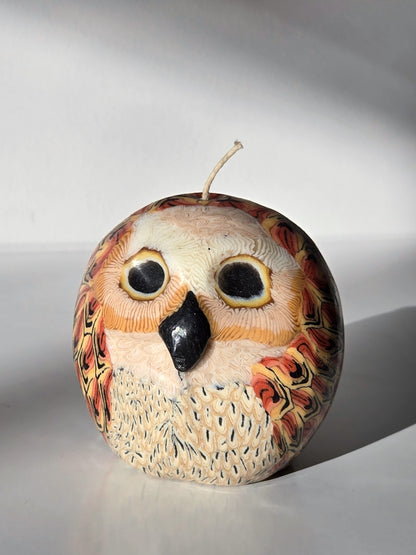 Vintage Owl Candle