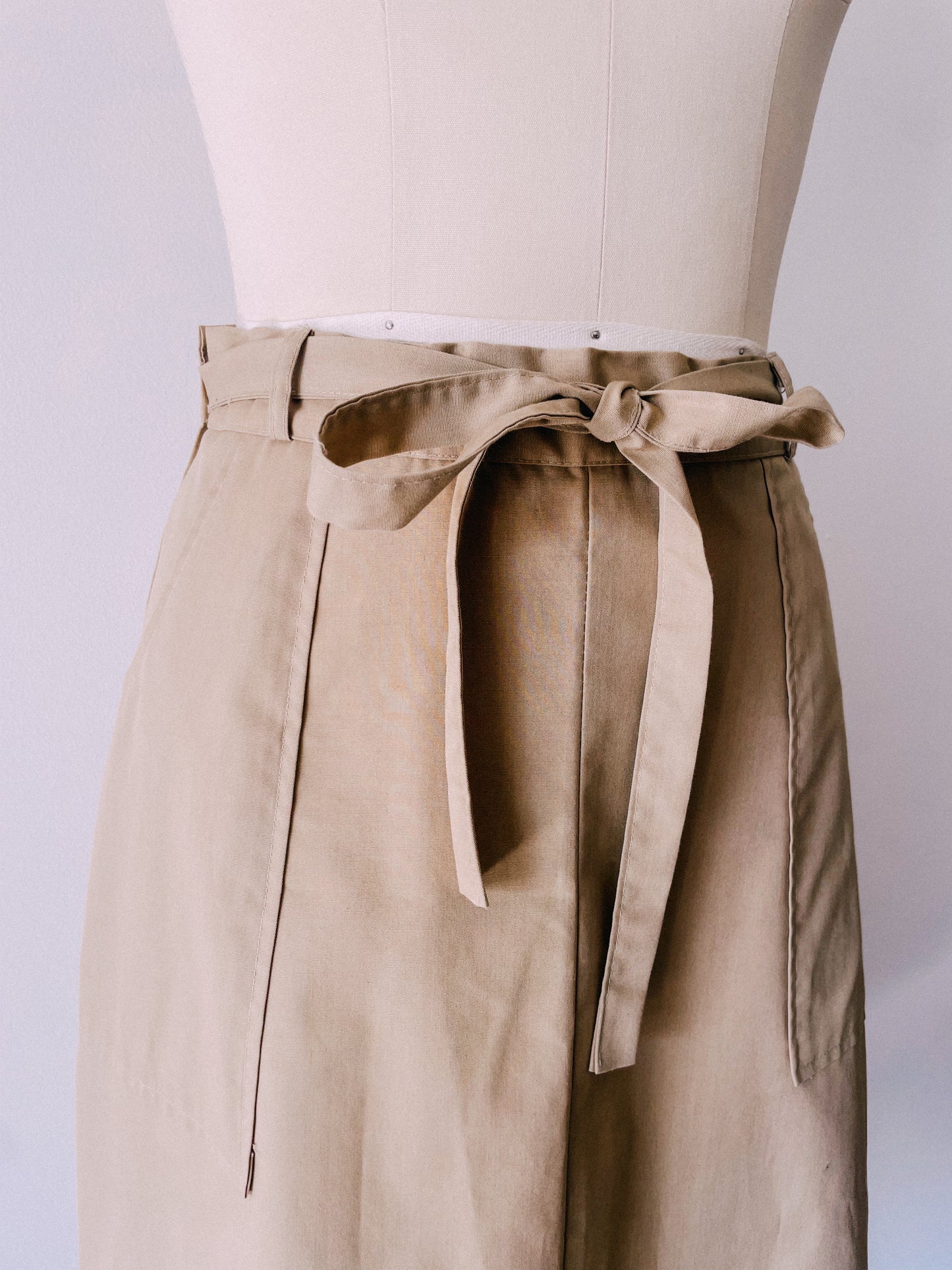 1980s Khaki Wrap Skirt