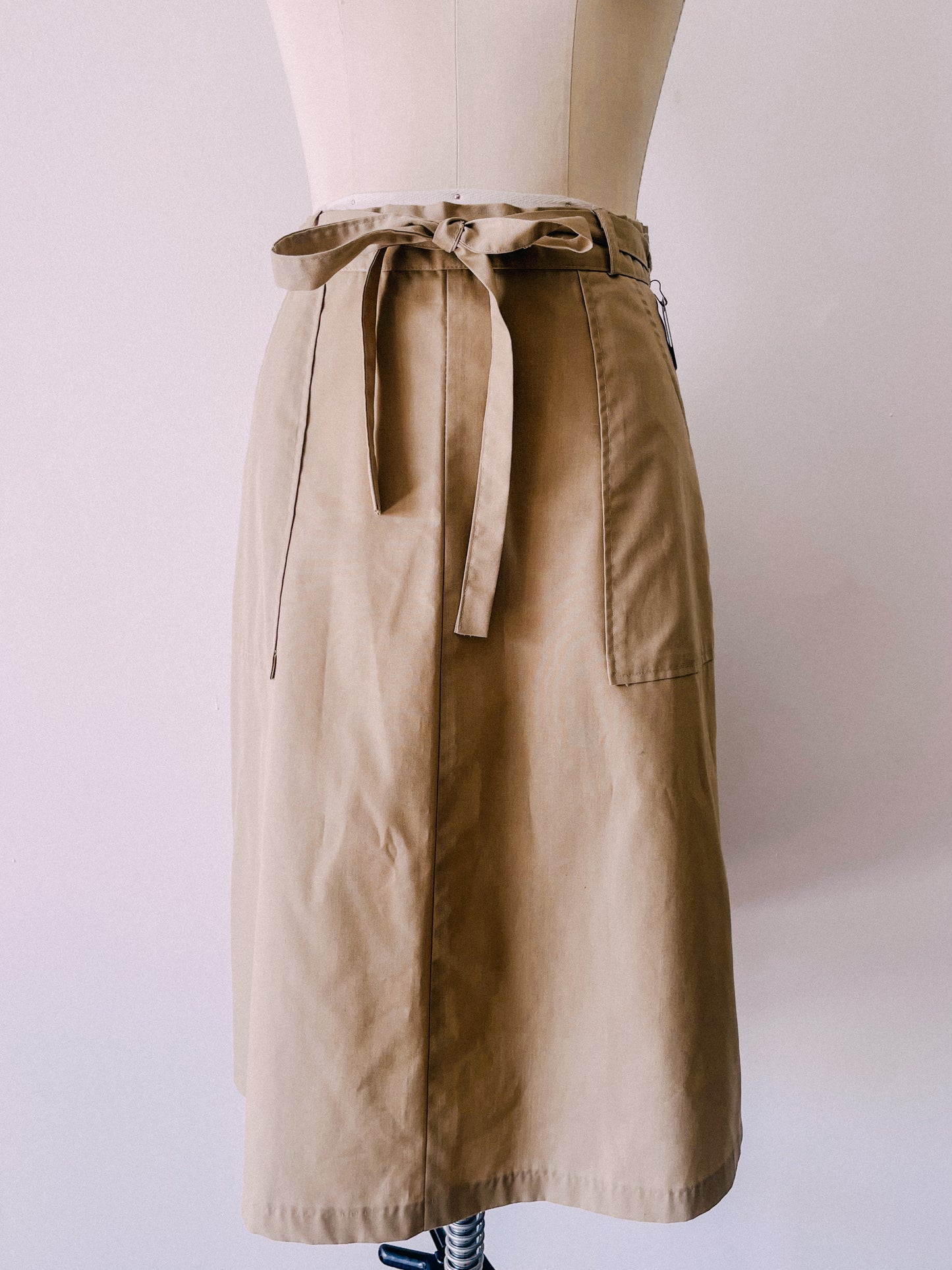 1980s Khaki Wrap Skirt