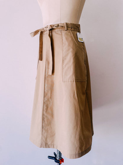 1980s Khaki Wrap Skirt