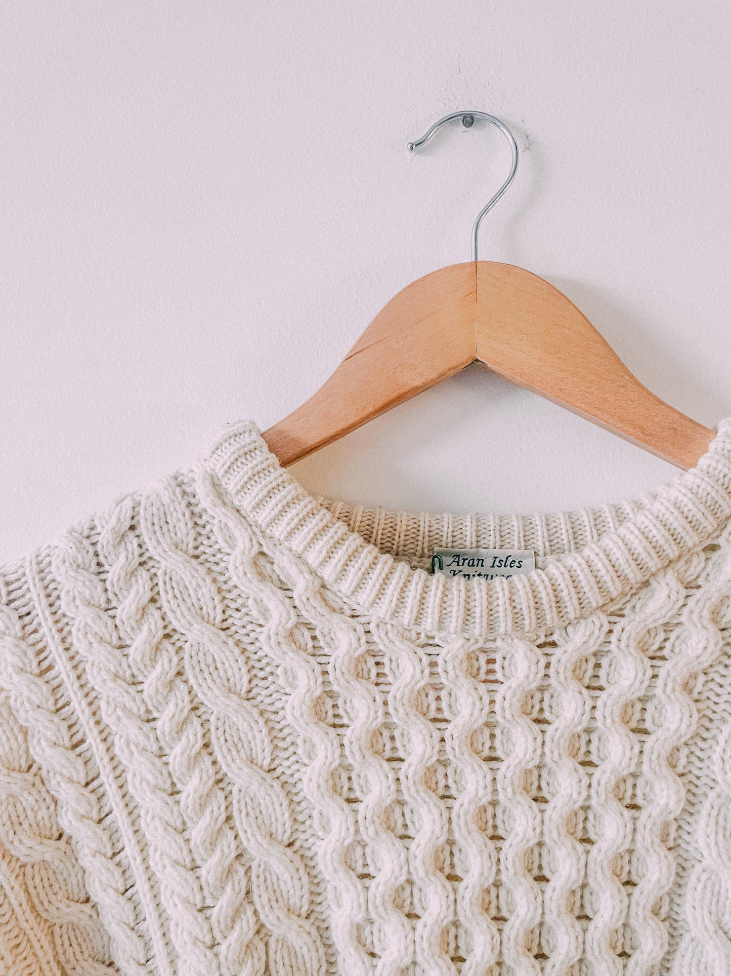 Irish Merino Wool Cable Knit Sweater