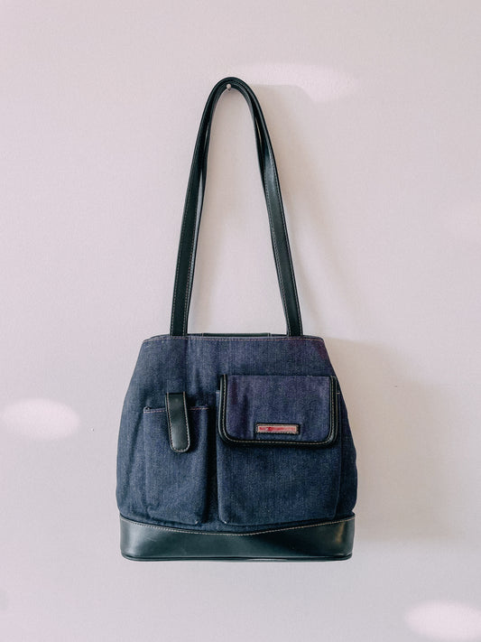 Y2K Denim & Leather Bag