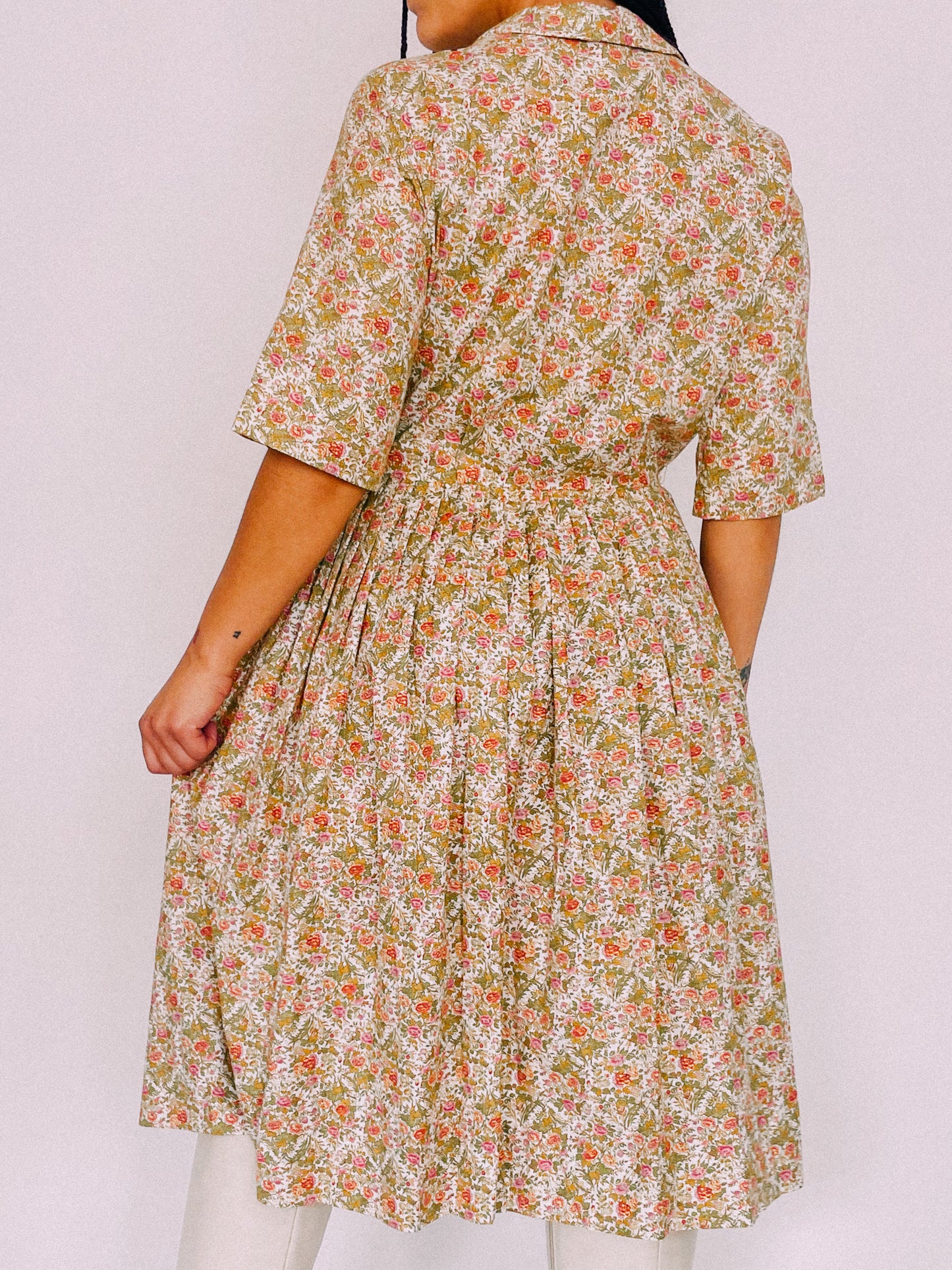 1950s Floral Day Dress