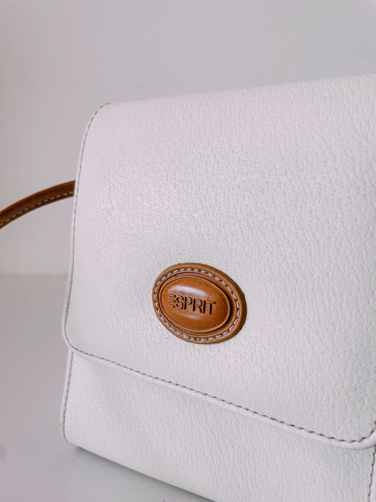 1990s Cream Mini Crossbody Bag