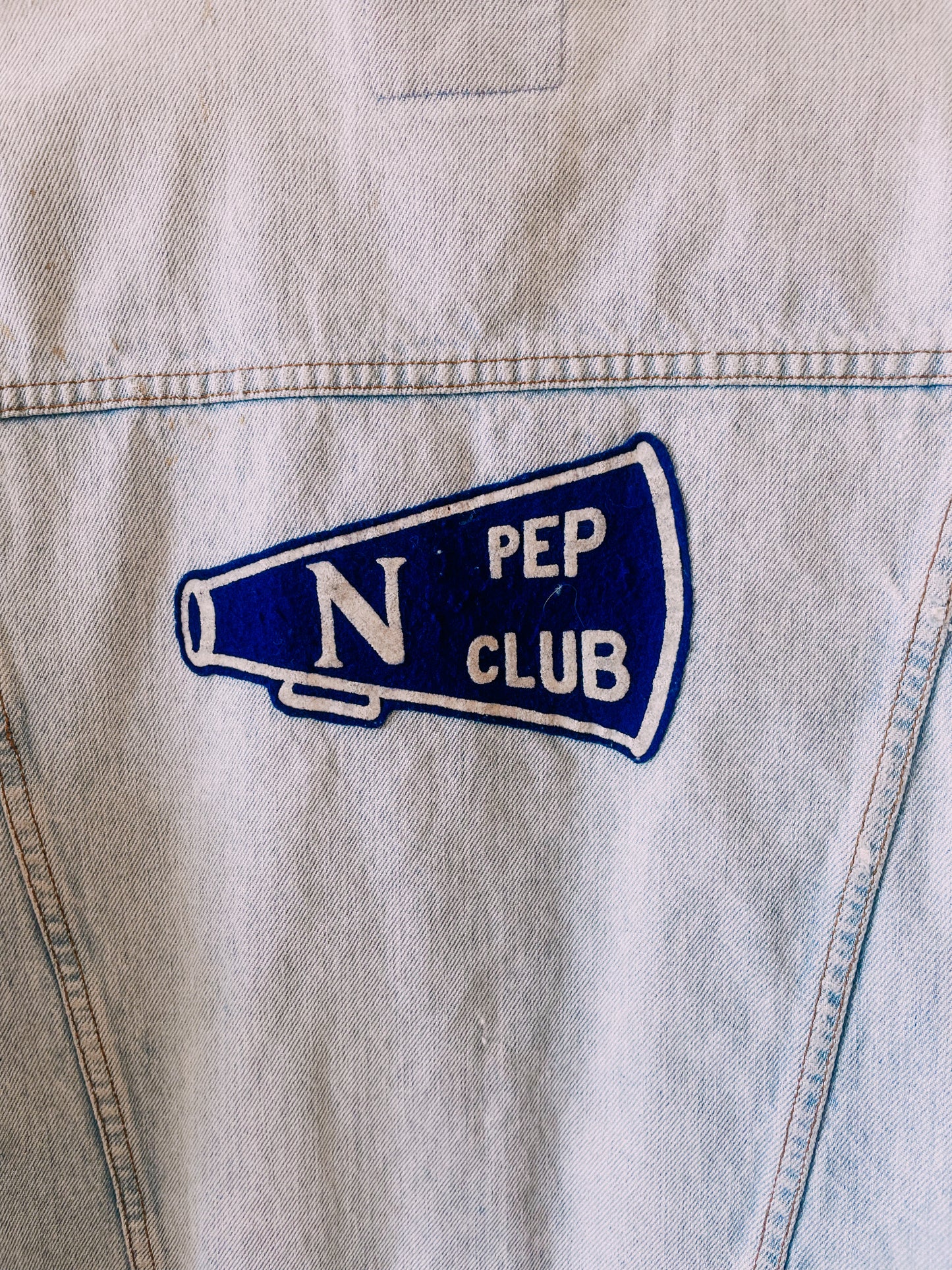 Vintage Pep Club Distressed Denim Jacket