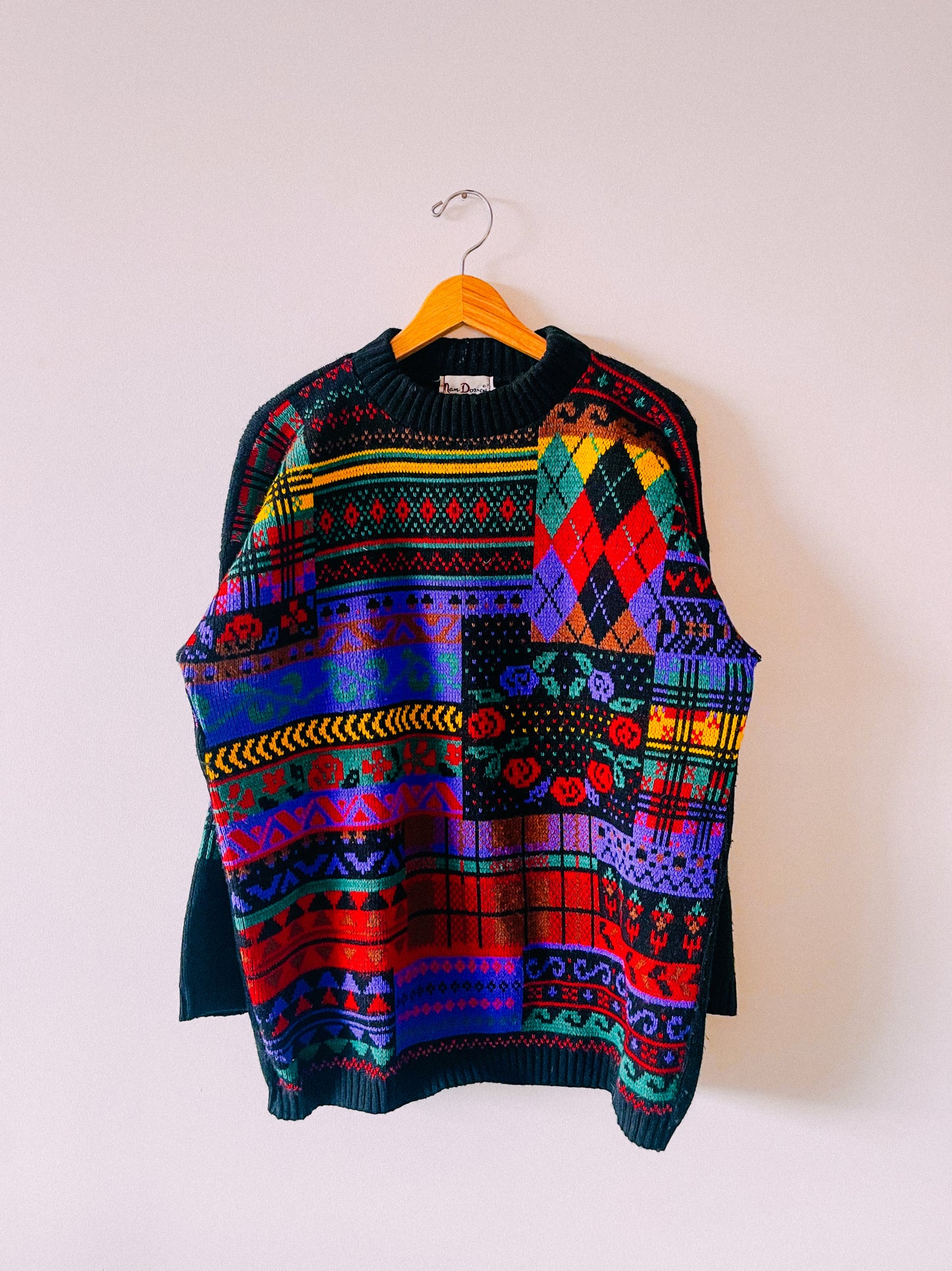 1980s Nan Patterned Sweater