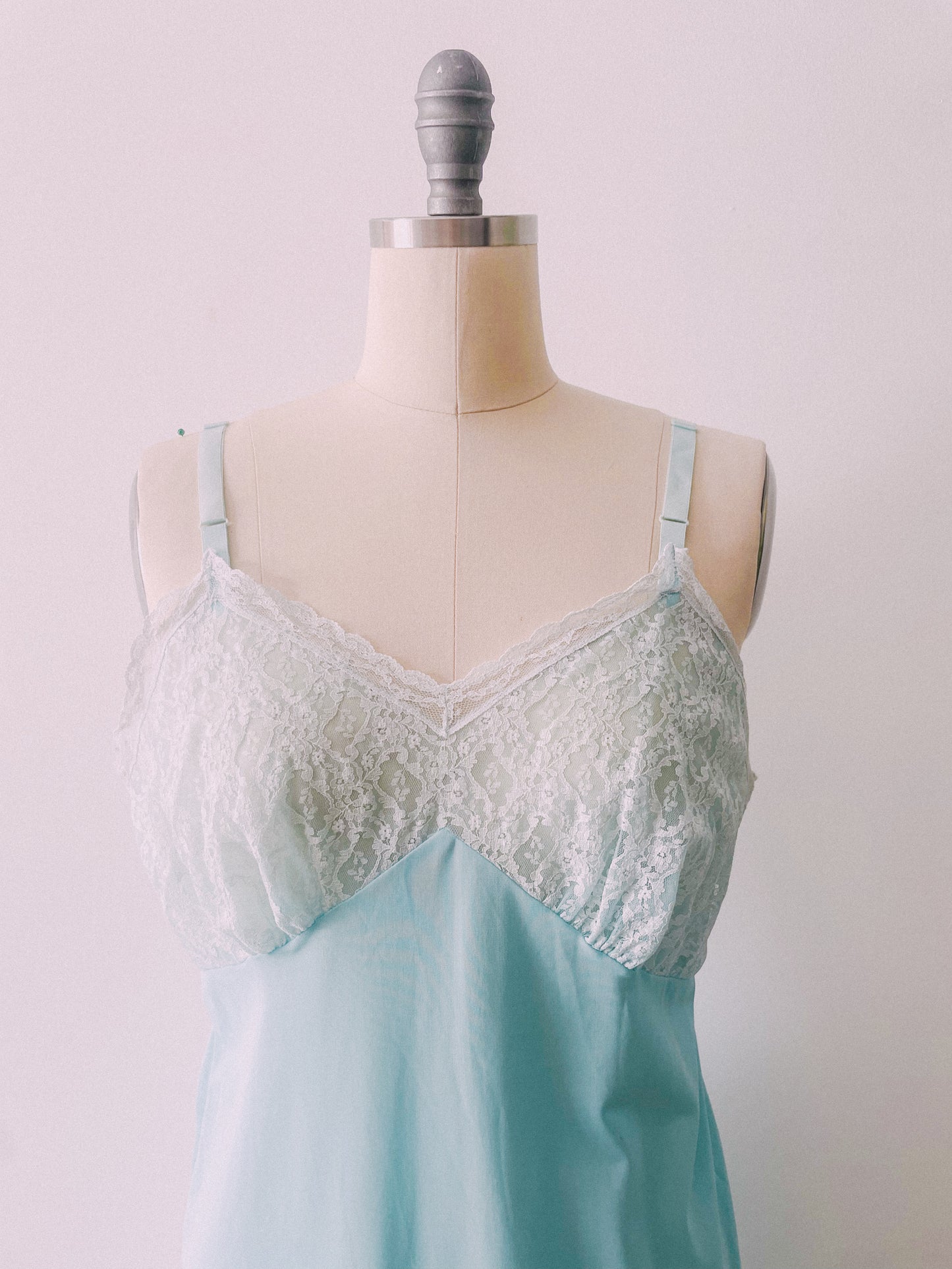 1960s Light Blue Slip Dress