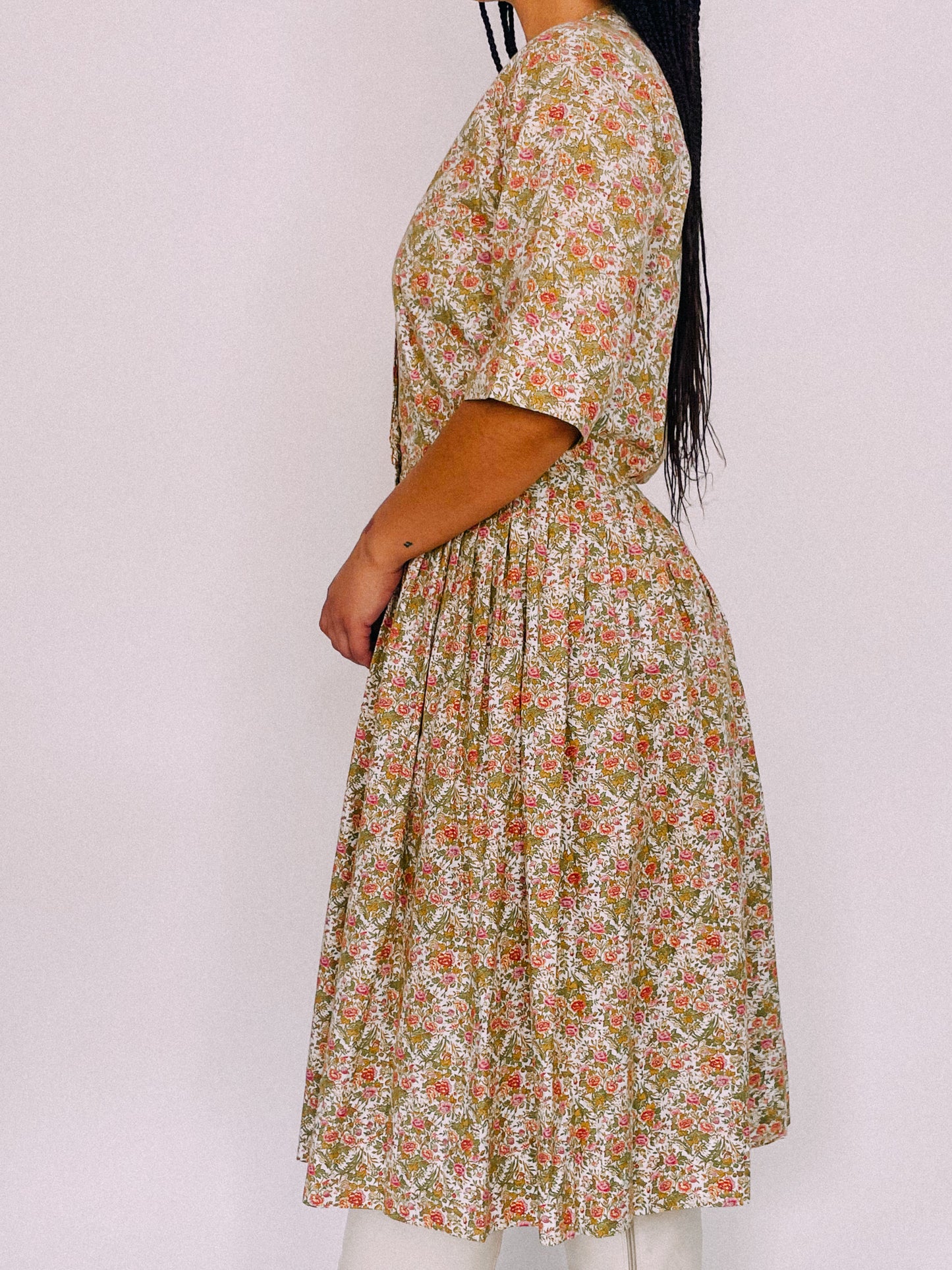 1950s Floral Day Dress