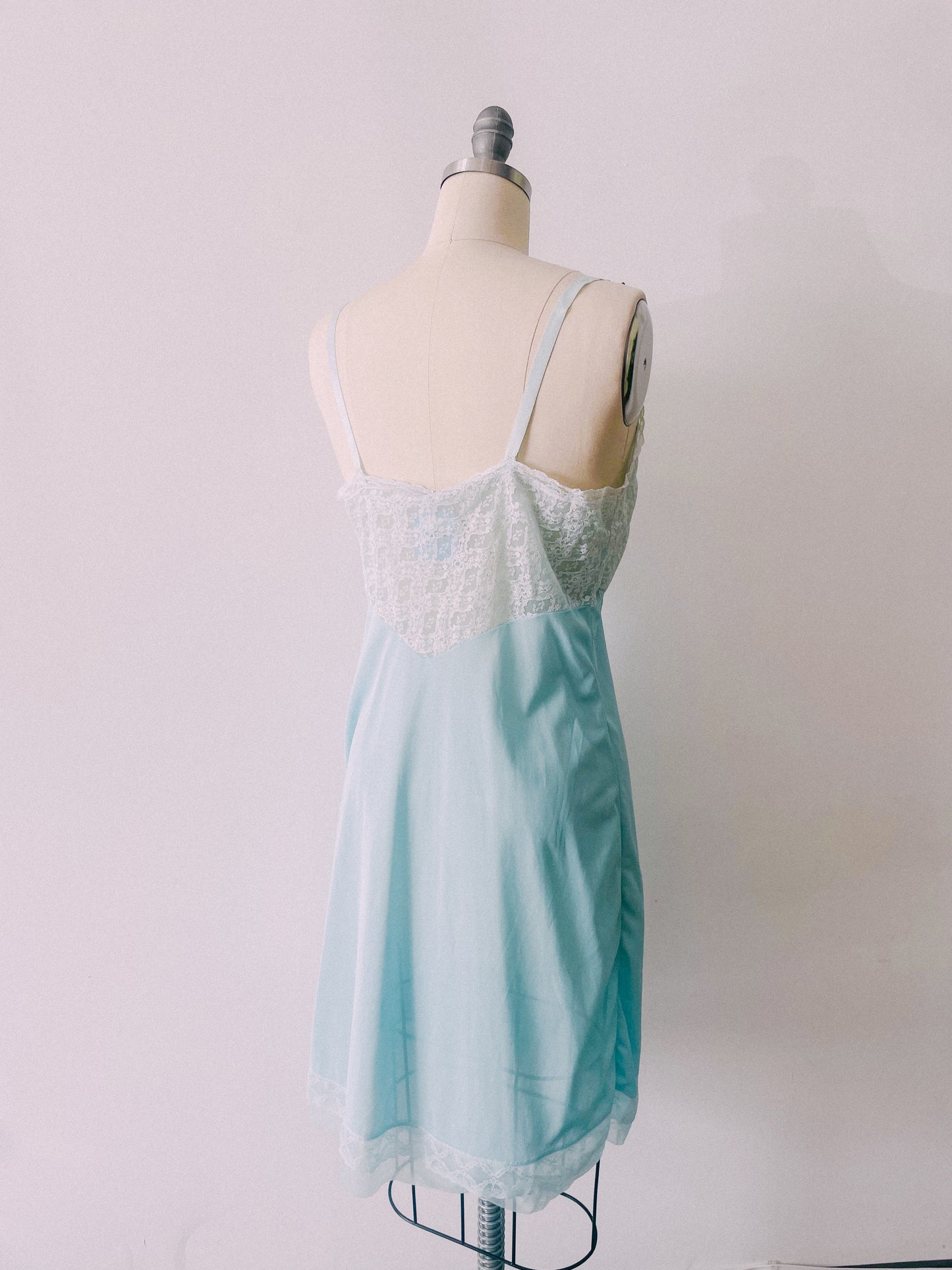 1960s Light Blue Slip Dress