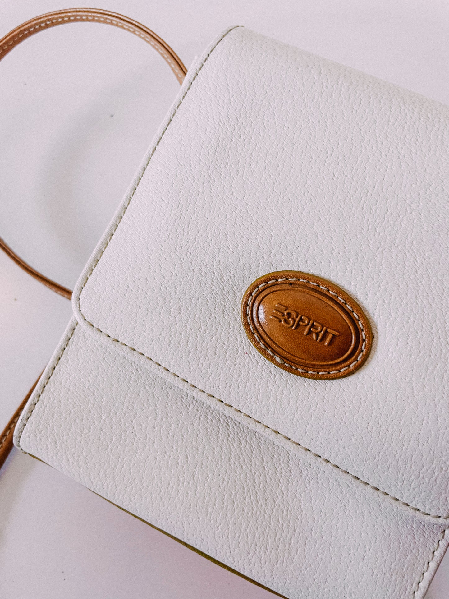 1990s Cream Mini Crossbody Bag