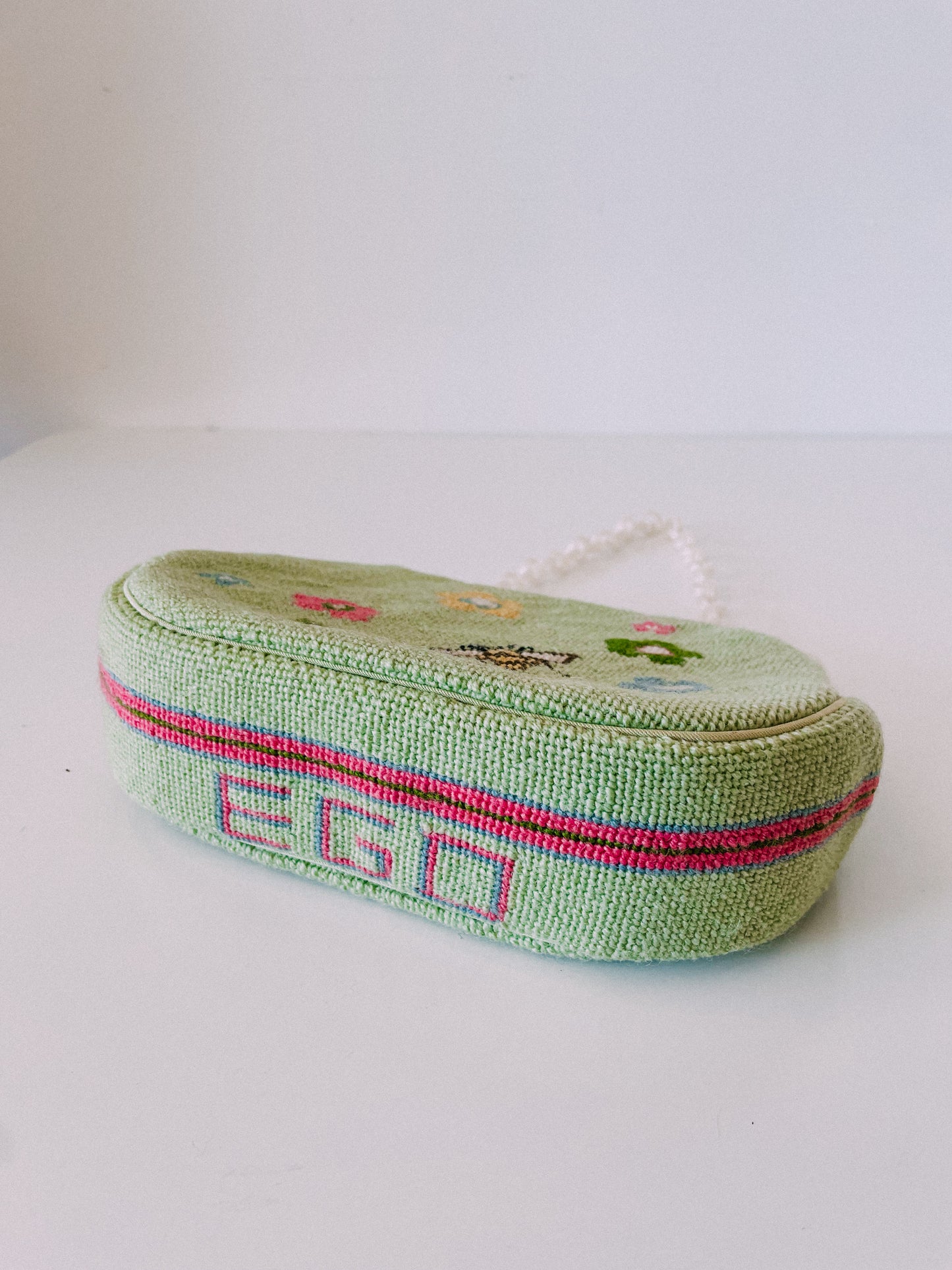 1960s Pastel Needlepoint Handbag