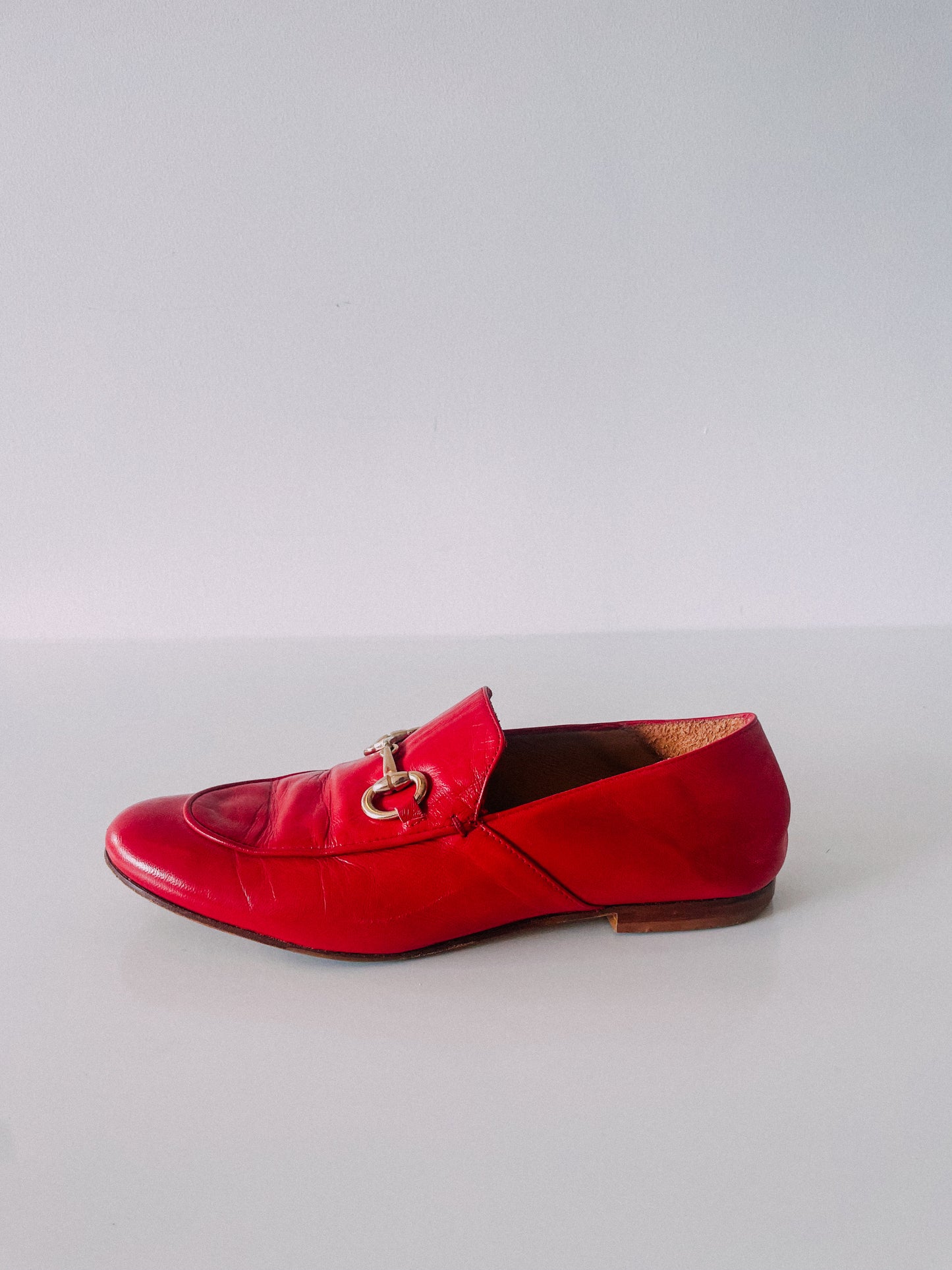 L'Idea by Lori Red Leather Loafer with Bit